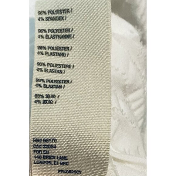 Free People Top Womens Small White Cant Stop Dreaming Oversized Puffy Sleeve - Picture 7 of 9